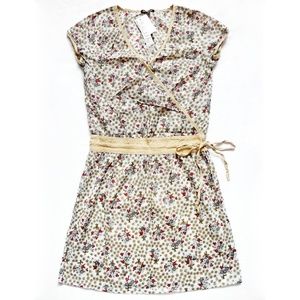 NEW WITH TAG ROSE MARY Floral Faux Wrap Tie Waist Dress